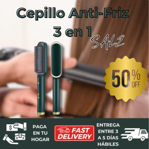 ¡Super Oferta Navideña! Cepillo Anti-Friz 3 En 1 + Envio Gratis 🎁🌲