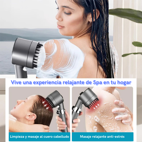 AquaFlow Spa™ - Cabezal de Ducha Alta Presión con Filtro